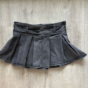 Y2K JforJustify Black Denim Pleated Skort- Size Medium